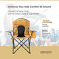 Arrowhead Outdoor Portable Folding Camping Quad Chair w/ 4-Can Cooler, Cup-Holder, Heavy-Duty Carrying Bag w/Easy Carry Shoulder Strap, Padded Armrests, Supports up to 330lbs, USA-Based Support
