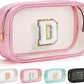 YOOLIFE Birthday Gifts for Kids | Travel Toiletry Bag | Pink Clear Makeup Bag for Teen Girls Kids Cosmetic Bags Gifts for 5 6 7 8 9 10 11 12 13 Year Old Girls Birthday Gifts for Girls Initial D