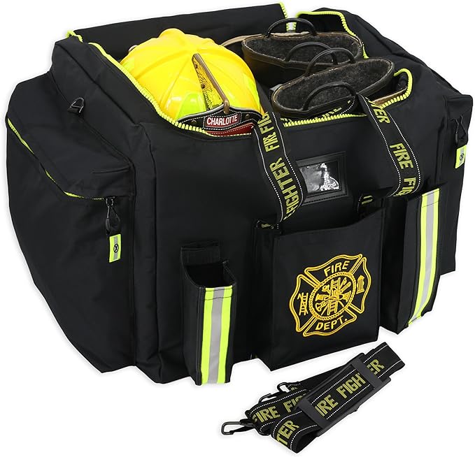 Lightning X Products Premium Step-In Turnout Gear Bag Front Operations Pocket - Black