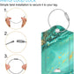 Fintie Luggage Tags, Privacy Cover ID Label with Stainless Steel Loop and Address Card for Travel Bag Suitcase, Aqua Wave (2 Piece)