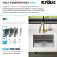 KRAUS Dex 21-inch Undermount 16 Gauge Stainless Steel Single Bowl Kitchen Sink, KA1US21B