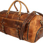 KomalC Leather Duffel Bags for Men and Women Full Grain Leather Travel Overnight Weekend Leather Bags Sports Gym Duffel for Men (Distressed Tan, 28 Inch)