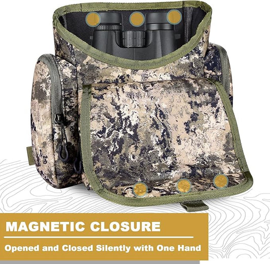 skiguard Bino Harness with Rangefinder Pouch & Rain Cover, Lightweight Binocular Harness Chest Pack