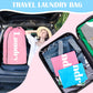 Sylfairy 2 Pack XL Laundry Bag with Strap,Heavy Duty Travel Laundry Bag,Rip-Stop Dirty Clothes Shoulder Bag with Drawstring,Easy Fit a Laundry Hamper or Basket Travel Essentials
