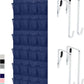 GORILLA GRIP Over the Door Shoe Organizer, 24 Large Breathable Mesh Pockets, Space Saving Hanging Storage Holder, Closet Rack Hanger Holds Up to 40 lbs, Hangs on Closets for Shoes, Accessories, Navy