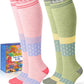 Thick Soft Cotton Compression Socks for Women Men 15-20mmHg Knee High Breathable Cotton Socks for All Day Comfort