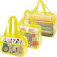 XEWEA Clear Travel Toiletry Bags, 3 Pack TSA Approved Transparent Makeup Bag for Men Women,Large Waterproof PVC Quart Organizer Kit with Zipper for Toiletries Airline Essential,Toy Pouch Yellow - Roamly