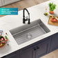 KRAUS Dex 32-inch Undermount 16 Gauge Stainless Steel Single Bowl Kitchen Sink, KA1US32B