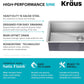 KRAUS Kore 27-Inch Undermount Workstation 16 Gauge Single Bowl Stainless Steel Kitchen Sink with Accessories, KWU110-27
