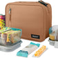 PackIt Freezable Classic Lunch Box, Almond, Built with ECOFREEZE Technology, Collapsible, Reusable, Zip Closure With Zip Front Pocket and Buckle Handle, Designed for Fresh Lunch On the Go