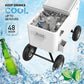 VINGLI 80 Quart Wagon Rolling Cooler Ice Chest, w/Long Handle and 10" Wheels, Portable Beach Patio Party Bar Cold Drink Beverage, Outdoor Park Cart on Wheels