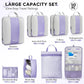 10 Set Compression Packing Cubes for Travel Essentials,Compressible Expandable Packing Cubes for Suitcase,OlarHike Luggage Organizer Bags for Travel,Handy Helper for Organizing Clothes(Purple Gray) - Roamly
