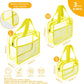 XEWEA Clear Travel Toiletry Bags, 3 Pack TSA Approved Transparent Makeup Bag for Men Women,Large Waterproof PVC Quart Organizer Kit with Zipper for Toiletries Airline Essential,Toy Pouch Yellow - Roamly