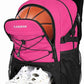 LARIPOP Basketball Bag, Sports Backpack with Ball Holder & Shoe Compartment, Water Resistant Gym Bag for Soccer Volleyball Travel