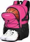 LARIPOP Basketball Bag, Sports Backpack with Ball Holder & Shoe Compartment, Water Resistant Gym Bag for Soccer Volleyball Travel
