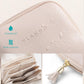 Vlando Small Travel Jewelry Organizer,Jewelry Pouch Bags,Velvet Jewelry Storage Bag for Bracelet Rings Earring,Portable Jewelry Travel Case for Traveler-Apricot Pink