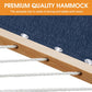 Lazy Daze Hammocks 11 FT Double Outside Hammock Quick Dry Olefin Fabric Hammock with Spreader Bar & Side Pocket for Outdoor Poolside Backyard 450 lbs Capacity, Heather Navy