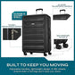 American Tourister Westridge Hardshell Luggage Set - 2 Piece Set - 20/28" Carry-On & Large Checked Luggage Set with Spinner Wheels - Expandable Hard Suitcases for Travel - Hard ABS Shell - Black
