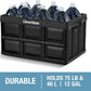 CleverMade Collapsible Storage Bins - Tan 3 Pack 46L - Stackable Containers Heavy Duty Capacity Folding Crates - Space-Saving for Home