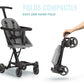 Dream On Me Lightweight And Compact Coast Rider Stroller With One Hand Easy Fold, Adjustable Handles And Soft Ride Wheels, Grey