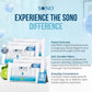 SONO Alcohol-Free Sanitizing Hand Wipes with Bergamot & Aloe Essential Oil - Hospital-Grade Disinfectant - Individually Wrapped Travel Size - 6 Packs of 20 - Gentle Cleaning & Germ Protection Anywhere