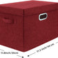 TYEERS Collapsible Storage Bins With Lids, Large Fabric Storage Boxes - 2 Pack - Red Wine