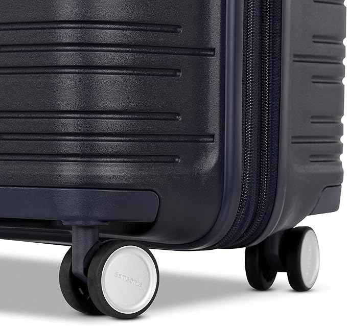Samsonite Elevation Plus - Carry-On Hardside Luggage - Scratch Resistant Polypropylene Shell, RightHeight™ Adjustable Handle, Integrated AirTag Holder, TSA Lock, WetPak™ Compartment - Midnight Blue