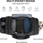 WITZMAN Mens Duffle Bags for Traveling Canvas Weekender Travel Bag Expandable Overnight Bag Carry on Bag(A8007 Black) - Roamly