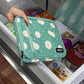 PackIt Freezable Classic Lunch Box, Daisy Sage, Built with ECOFREEZE Technology, Collapsible, Reusable, Zip Closure With Zip Front Pocket and Buckle Handle, Designed for Fresh Lunch On the Go