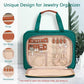Wedama Toiletry Bag for Women, Hanging Travel Toiletry Bag with Jewelry Organizer Compartment Large Makeup Bag, PVC Waterproof Cosmetic Travel Bag Trips Camping Bathroom, Green+Brown - Roamly