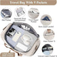 Travel Duffel Bag for Women, Carry-on Overnight Weekender Bags with Wet Pocket, For Spirit Airlines 18x14x8 Personal Item Bag,Small,Beige & Brown