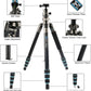 BONFOTO Portable Aluminum Alloy B674A Lightweight Camera Travel Tripod Monopod with Ball Head for DSLR (Bronze Grey)