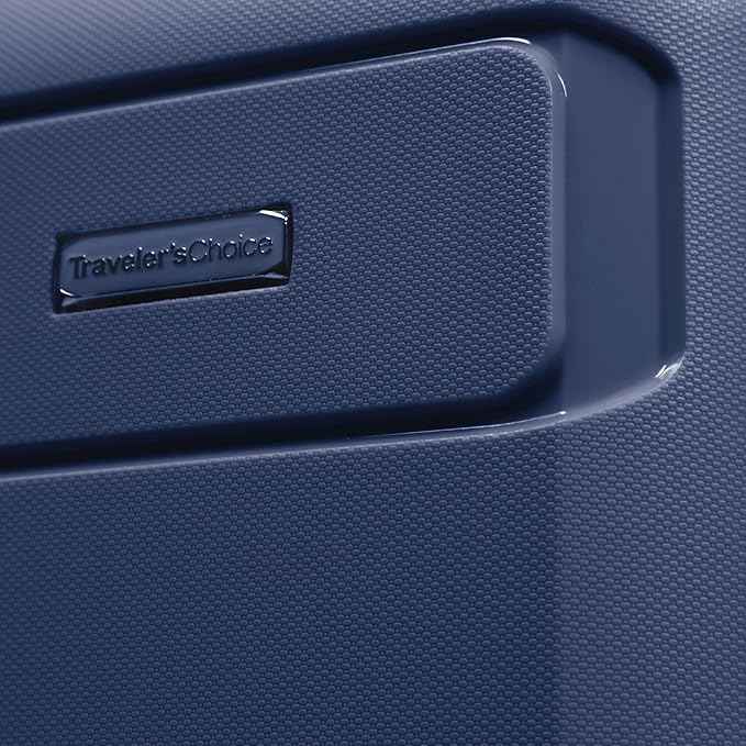 Traveler's Choice Pagosa Hardshell Expandable Luggage with Spinner Wheels, Navy, 30-Inch Large