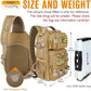 Dovesun Small Fishing Backpack with Tackle Boxes Fishing Sling Bag DIY Embroidery Patches Tackle Bag Gift for Men Khaki