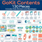 KeepGoing Travel First Aid Kit for Kids – 130 Pc. for Car, Home, Purse, Diaper Bag & Backpack with Latex-Free Bandages - Mini First Aid Kit Travel Size TSA-Approved