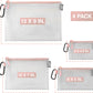 GOBAGS Air Production Multi‑Size Clear Zipper Pouch (4‑Pack) – Cable Organizer & Travel Gear Bag for Electronics, Camera Accessories, Tool Pouch & Small Tech Storage (Pink)