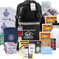 First My Family All-in-One 4 Person, 72 Hour Emergency Survival Kit for Fires, Earthquakes, Hurricanes, Floods, Tsunami and Other Disasters - Premium Black Backpack