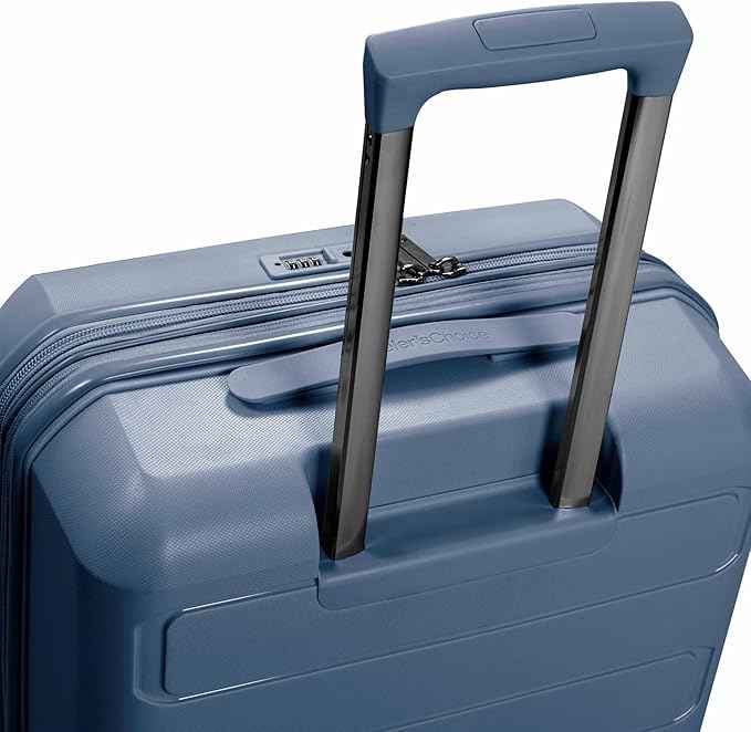 Traveler's Choice Pagosa Hardshell Expandable Luggage with Spinner Wheels, Slate Blue, 3-Piece Set (22/26/30)