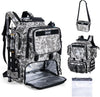 Goture Fishing Backpack, 58L 900D Water-Resistant Insulated Tackle Backpack with Cooler, Rod Holders, 8 Lure Pockets, Detachable Crossbody Bag, Gear Storage Large Fishing Bag for Camping Hiking