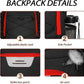 LARIPOP Basketball Bag, Sports Backpack with Ball Holder & Shoe Compartment, Water Resistant Gym Bag for Soccer Volleyball Travel