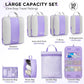 10 Set Compression Packing Cubes for Travel Essentials,Compressible Expandable Packing Cubes for Suitcase,OlarHike Luggage Organizer Bags for Travel,Handy Helper for Organizing Clothes(Light Purple) - Roamly