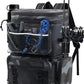 HXLGMD Fishing Backpack with Rod Holders, Double Layer Large Water-resistant Tackle Bag Store Gear with Cooler, Khaki