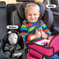 Kids Travel Tray, Travel Tray For Kids Car Seat, Toddler Road Trip Essentials With Drawing Kit, Carseat Tray For Kids Travel, Travel Activities Road Trip Must Haves For Kids (Pink)