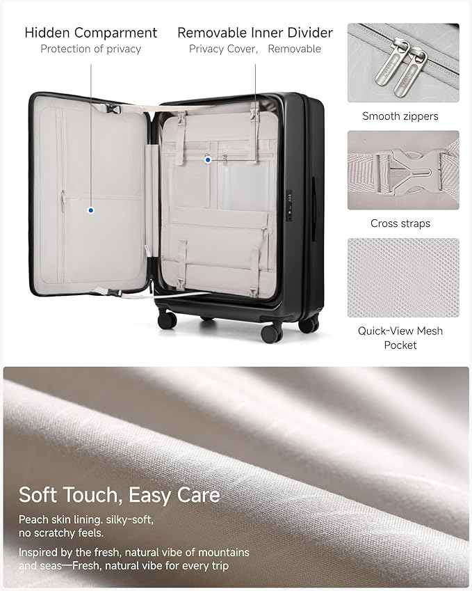 LUGGEX Checked Suitcase Top Opening, FLT and Travel Packing Cubes Bundle – Travel Essentials (FX-Lite, 30 Inch, 105L-115L)