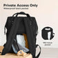 KeaBabies Baby Diaper Bag Backpack - Large Baby Bag for Boys, Girls, Waterproof Multi Function Travel Diaper Backpack with Changing Pad, Durable Travel Essentials for Moms and Dads (Trendy Black)