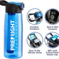 Survival – 4-Stage Water Filter Bottle, BPA-Free 22oz Camping Water Bottle with Built-In Compass, Travel and Emergency Preparedness Gear, Blue