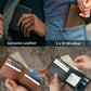 Mens Wallet Genuine Leather Bifold RFID Blocking Wallet for Men with 1 ID Window 13 Card Holders 2 cash pockets 1 Gift Box