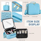 Travel Makeup Bag with LED Mirror, Cosmetic Train Case with Lighted Mirror, Waterproof Makeup Organizer Case for Brush Holder Storage, Travle Toiletry Bag for Women Gift