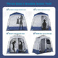 Camping Shower Tent Deluxe Changing Room Easy Set Up Privacy Shelter,Large Toilet Tent with Floor Drain Design for Beach, Camping,Hiking with Stakes and Ropes for Stability