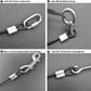 10 Pcs 4mm Wire 12 inch Vinyl Coated Stainless Steel Cable with Loops Short Wire Rope Lanyard Lock Security Chain Link for Outdoor Gates, Black(4mm x 12inch)